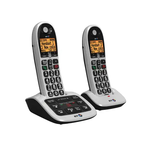 BT4666 - Twin Cordless Silver Telephone With Answer Machine