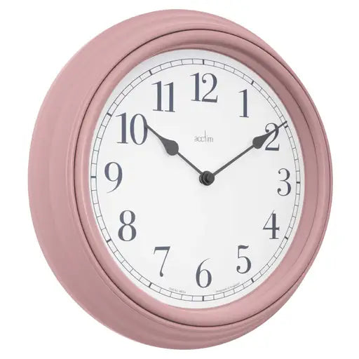 Devonshire Modern Country Style Dusty Rose Wall Clock