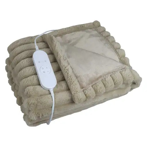 IGHB02488B - Heated Throw 160cm x 130cm Digital Control - Beige