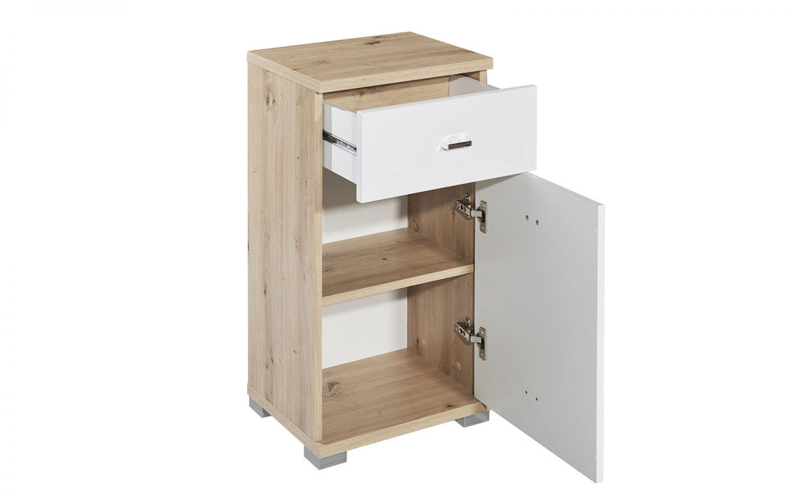 Pool Bathroom Storage Cabinet - White/Oak